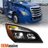 For 2018-2023 Freightliner Cascadia 126 [Halogen Type] Black Headlight Passenger