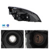 For 2018-2023 Freightliner Cascadia 126 [Halogen Type] Black Headlights Pair L+R