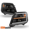 For 10-15 GMC Terrain LED DRL Sequential Turn Signal Projector Black Headlights