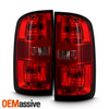 For 2015-2022 Chevy Colorado [Halogen Type] Chrome Red Tail Light Pair w/harness