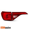 For 17-19 GMC Acadia LED Running Chrome Red Tail Light Inner + Outer Left Driver