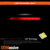 For 17-19 GMC Acadia LED Running Chrome Red Tail Light Inner + Outer Left Driver