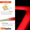 For 2014-2024 Dodge Durango Full LED Running Tube Chrome Red TailLight Passenger