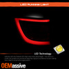 For 2014-2024 Dodge Durango Full LED Running Tube Chrome Red Tail Light Driver L