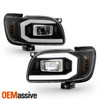 For 2001-2004 Toyota Tacoma Full LED Headlights w/ Light Bar Black Housing Pair