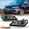 For 2017-2020 Chrysler Pacifica Halogen w/ Low Quad Chrome Headlights Assembly