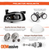 For 2006-2010 Dodge Charger Projector Headlight w/ DRL Switchback Headlamp Black