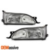 For 1995-1996 Toyota Camry Chrome Headlights Headlamps Pair Driver+Passenger L+R