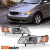 For 1999-2004 Honda Odyssey [Halogen Type] Chrome Headlights Pair Left+Right