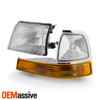 For 1998 1999 2000 Ford Ranger Chrome Headlights w/Corner Lamp Amber Signal Pair