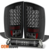 For 07-08 Ram 1500 07-09 2500/3500 Black Smoked LED Taillights + 3Rd Brake Light