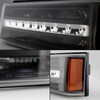 For 03-06 Chevy Silverado Avalanche Halo Black Projector Headlights + LED Bumper