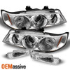 Fits 94-95 Accord Clear Halo Projector Headlights+Euro Clear Bumper Signal Lamps