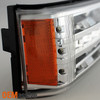 Fits 03-06 Silverado Avalanche Chrome Projector Headlights+DRL LED Bumper Lights