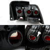 Fits 99-04 Ford Mustang Black Halo LED Projector Headlights+Dark Red Tail Lights