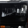 Fit 2007-2013 Sierra 1500 2500HD 3500HD Black Smoked Headlights+LED Tail Lights