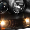 Fits 97-03 F150 Expedition Projector Headlights +Black Corner Signal Lights Set