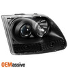 Fits 97-03 F150 Expedition Projector Headlights +Black Corner Signal Lights Set