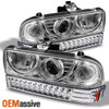 Fits 98-04 S10 Blazer Clear Halo Projector Headlights+Euro LED Bumper Signal Set