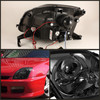Fits 97-01 Prelude Dual Halo Projector Smoked Headlights+Smoked Fog Lights Lamp