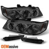 Fits Smoked 94-95 Accord Halo Projector Headlights+Smoked Bumper Signal Lights