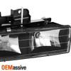 Fit 1994-98 Chevy GMC C/K Black Headlights+LED Bumper Signal Lights+Corner Lamps