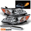 Fits 12-14 Toyota Camry LED Strip Projector Headlights+DRL LED Running Lights