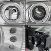 Fits 99-02 Silverado Halo Projector LED Headlights+Clear Bumper Signal+Clear Fog
