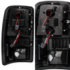 Fit 00-06 Chevy Suburban Tahoe Black Headlights+Bumper+Red Clear LED Tail Lights