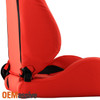 For HOT RED XM2 Style PU Leather Reclinable Racing Seat Pair Kit L+R Set w/ Slider
