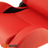 For HOT RED XM2 Style PU Leather Reclinable Racing Seat Pair Kit L+R Set w/ Slider