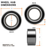 Fit of 2 FRONT Wheel Hub Bearings For Acura Intega | Honda Del Sol Civic 510030