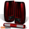 Fit 03-06 Silverado Sierra 1500 2500 3500 Red Smoked LED Tail Lights+3rd Brake