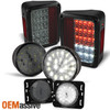 Fits 07-17 Wrangler Smoke LED Taillights+ Signal lights+ Side Fender Marker Lamp