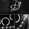 [Chrome Set]Fits 09-14 F-150 DRL Halo LED Projector Headlights + LED Tail Lights