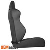 For Black Premium PU Leather Reclinable Left+Right Side Racing Seat Kit With Slider