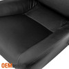 For Black Premium PU Leather Reclinable Left+Right Side Racing Seat Kit With Slider