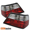 Fits 86-95 Mercedes Benz W124 E-Series Red Clear Crystal Tail Lights Left+Right