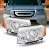 Fits 2009 2010 2011 Honda Pilot Headlights Lights Lamps Left + Right 09 10 11t
