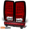 Fit 2000-06 Chevy Suburban Tahoe GMC Yukon XL Red LED Tail Lights+3rd Brake Lamp