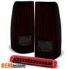 Fit 1999-2002 Silverado/Sierra Red Smoked LED Tail Lights+3rd Brake Cargo Light