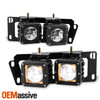 For 09-12 Ram 1500 10-18 Ram 2500 3500 LED Clear Fog Lights Pair +Bracket Switch