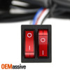 For 09-12 Ram 1500 10-18 Ram 2500 3500 LED Clear Fog Lights Pair +Bracket Switch