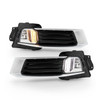 For 2018-2019 Cadillac XTS [w/o DRL] Switchback Bumper Signal Chrome Fog Lights