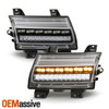 For 18-23 Jeep Wrangler [LED Type] Black Bumper Light w/ LED Sequential Signal