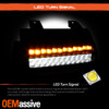 For 18-23 Jeep Wrangler Halogen Type LED Black Bumper Light w/Sequential Signal
