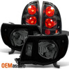 Fits 05-11 Toyota Tacoma Pickup Truck Black Smoked Headlights +  Blk Tail Lights