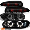 Fits 98-02 Chevy Camaro Black Smoked Halo LED Projector Headlights + Tail Lights