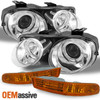 Fits 98-01 Integra Clear Halo Projector Headlights+Amber Bumper Signal Lights