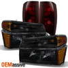 Fit 04-12 Chevy Colorado | GMC Canyon Smoked Headlights + Dark Red Tail Lights